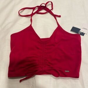 NWT Hollister Red Halter with lining- Size M